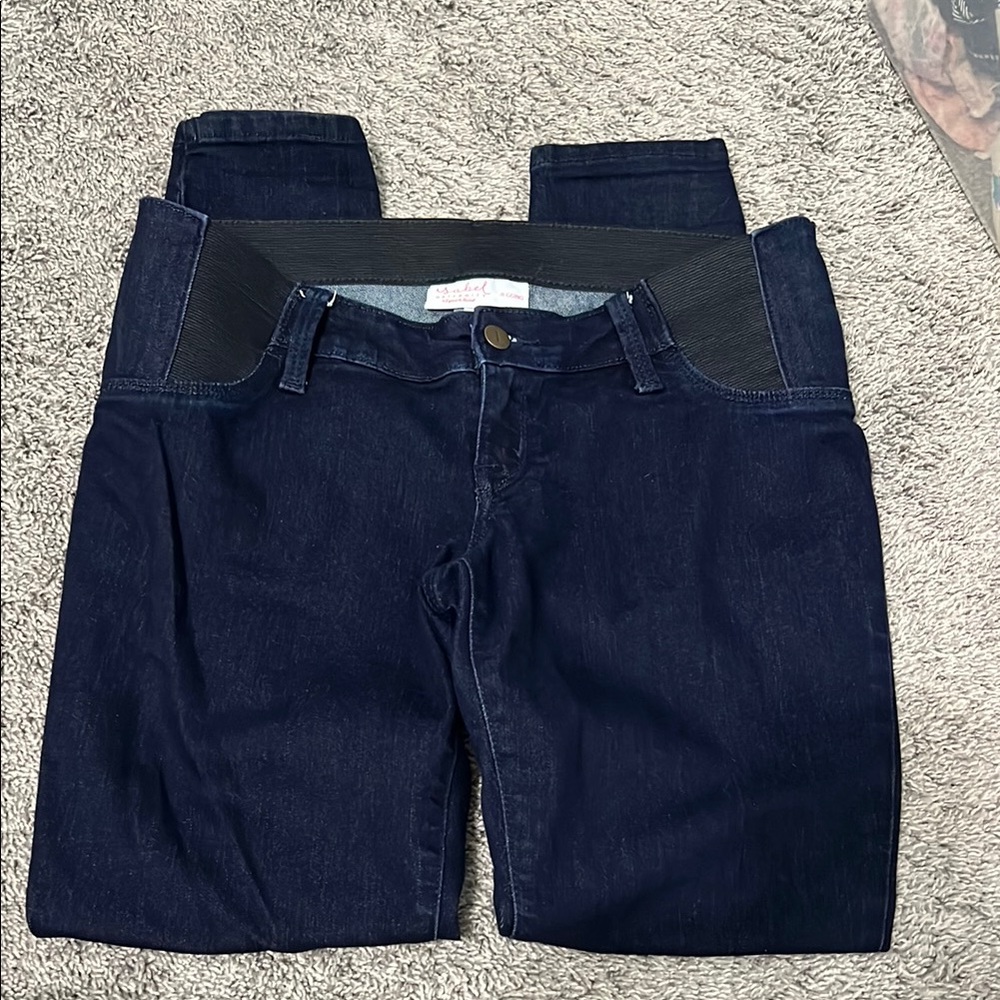 Women's Dark Blue Maternity Jeans